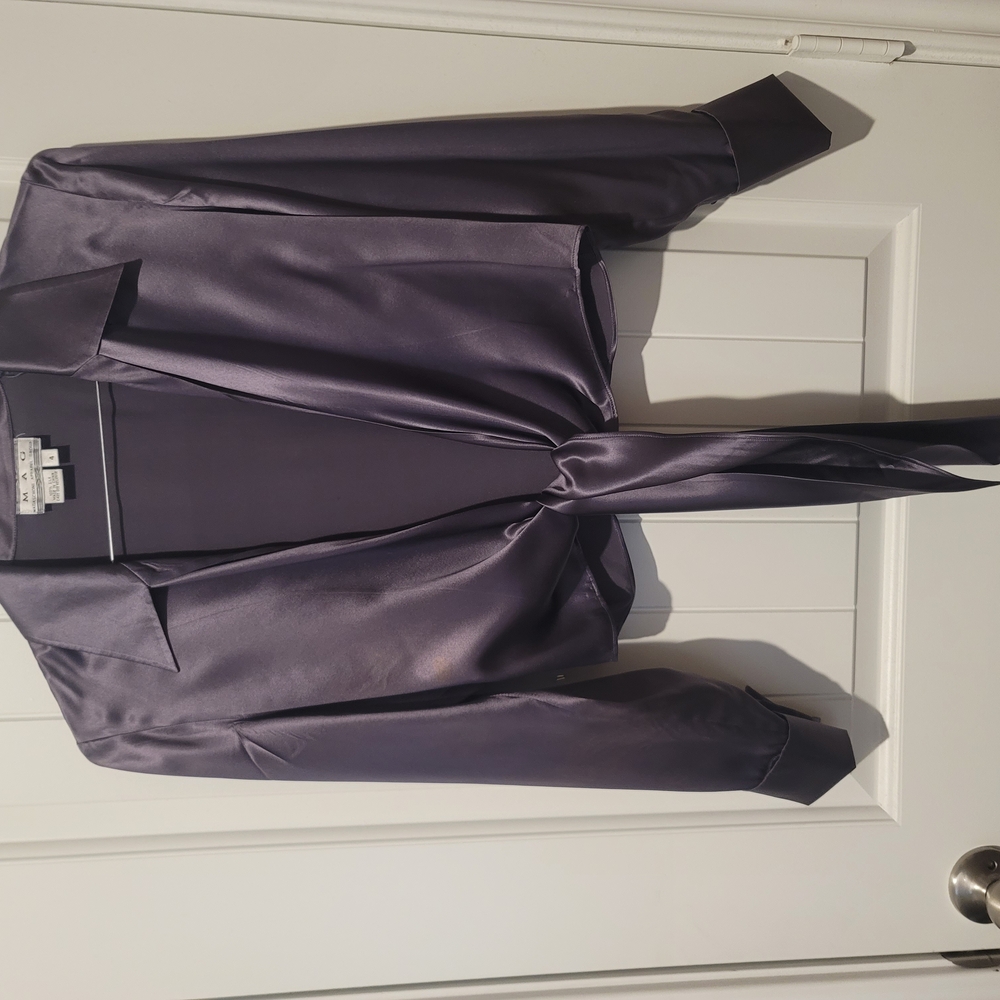 100% Silk Purple Blazer Jacket